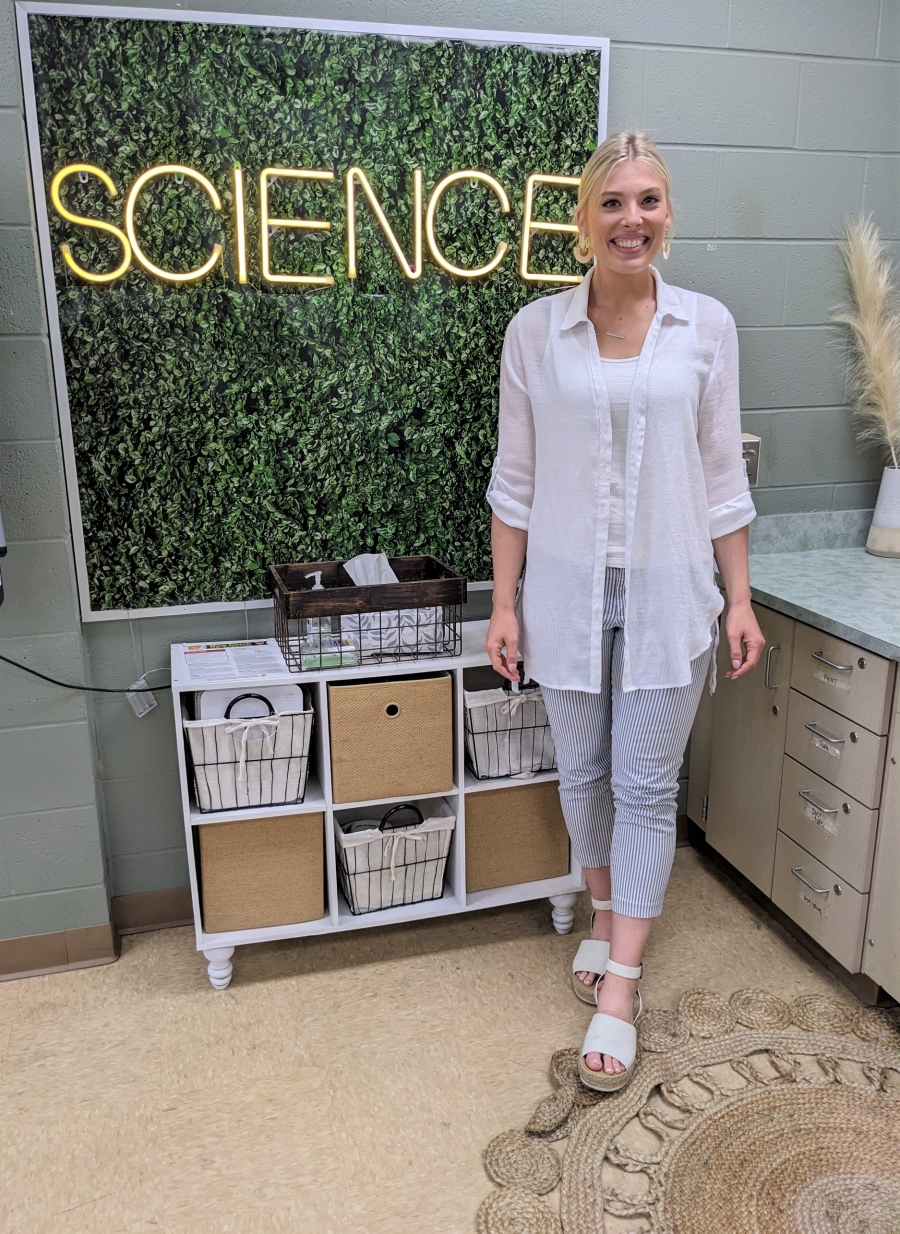 Susan Burdine in her classroom